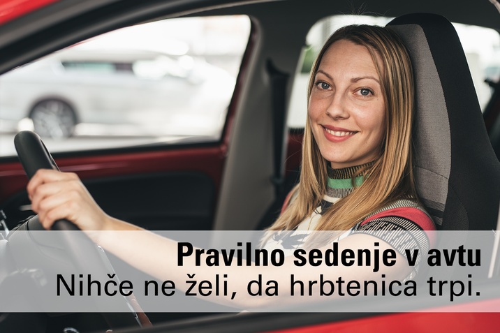 Pravilno sedenje v avtomobilu vožnja